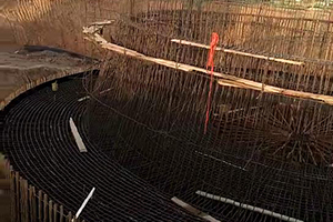 浙江砼烟囱新建施工现场